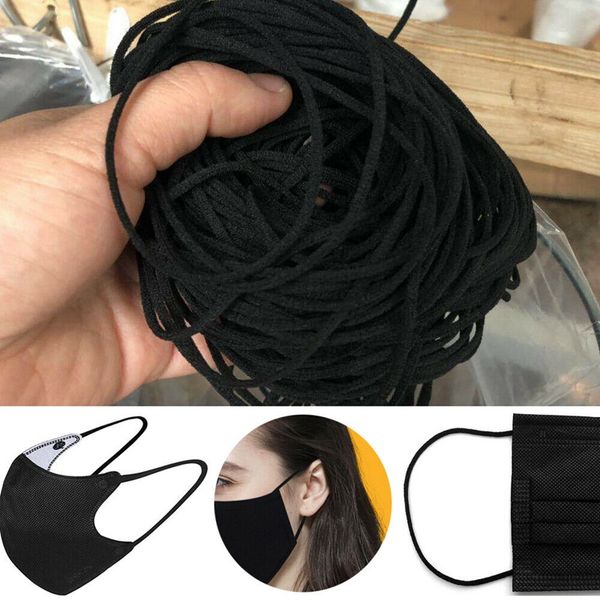 900m 3mm black round elastic band cord for diy face mask ear cord belt mouth mask rubber string rope clothing craft accessory
900m 3mm black round elastic band cord for diy face mask ear cord belt mouth mask rubber string rope clothing craft accessory