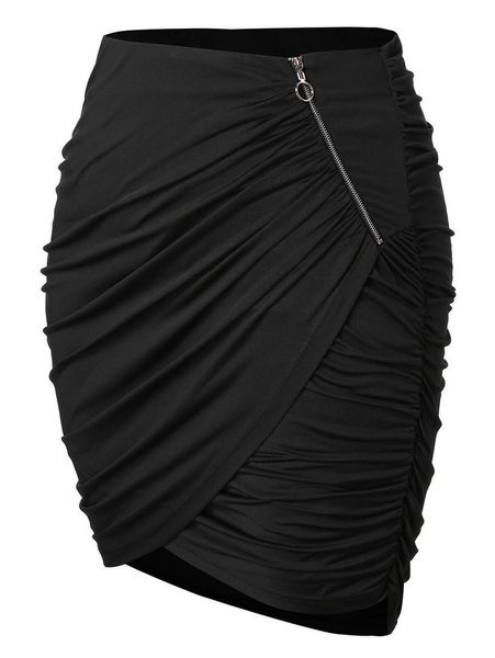 rosegal plus size zipper asymmetrical ruched skirt women skirt mini casual office skirt faldas mujer moda spring summer 5xl, Black
rosegal plus size zipper asymmetrical ruched skirt women skirt mini casual office skirt faldas mujer moda spring summer 5xl, Black