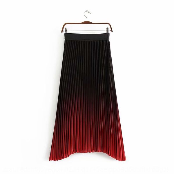 2019 summer new women's style high waist pleated decorative light change design long long skirt mid-length skirt for women, Black
2019 summer new women's style high waist pleated decorative light change design long long skirt mid-length skirt for women, Black