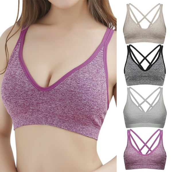 gym clothing high stretch breathable sports bra fitness women removable padded sport for running yoga seamless crop bralette, White;black
gym clothing high stretch breathable sports bra fitness women removable padded sport for running yoga seamless crop bralette, White;black