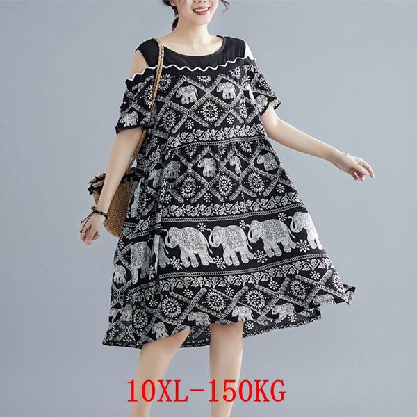 plus size women's dress plus size 7xl 8xl 9xl 10xl summer round neck short sleeve loose large strapless black robe, Black;gray
plus size women's dress plus size 7xl 8xl 9xl 10xl summer round neck short sleeve loose large strapless black robe, Black;gray