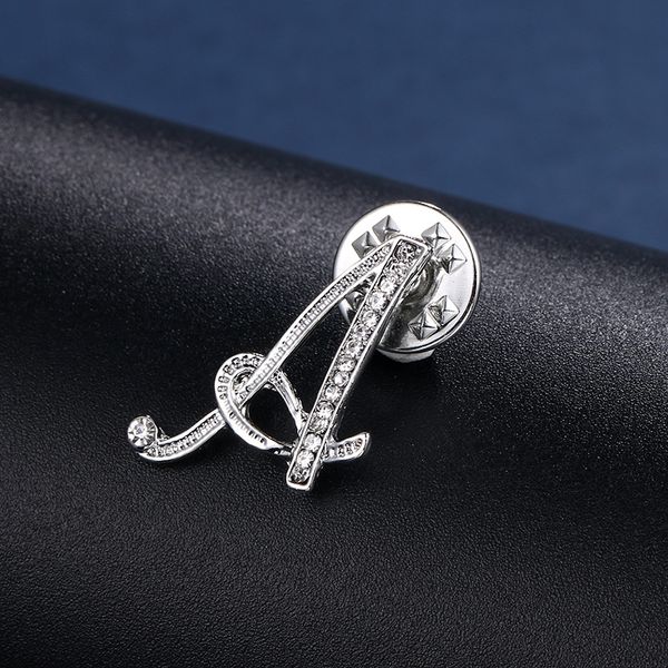 new 26 initial letters rhinestones brooch pins silver color lapel pin and brooches for women men clothes jewelry accessories, Gray
new 26 initial letters rhinestones brooch pins silver color lapel pin and brooches for women men clothes jewelry accessories, Gray