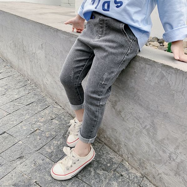hihfg spring autumn new and children's wear jeans solid color stitching jeans 2020 korean style boys and girls slim pants baby children, Blue 
hihfg spring autumn new and children's wear jeans solid color stitching jeans 2020 korean style boys and girls slim pants baby children, Blue
