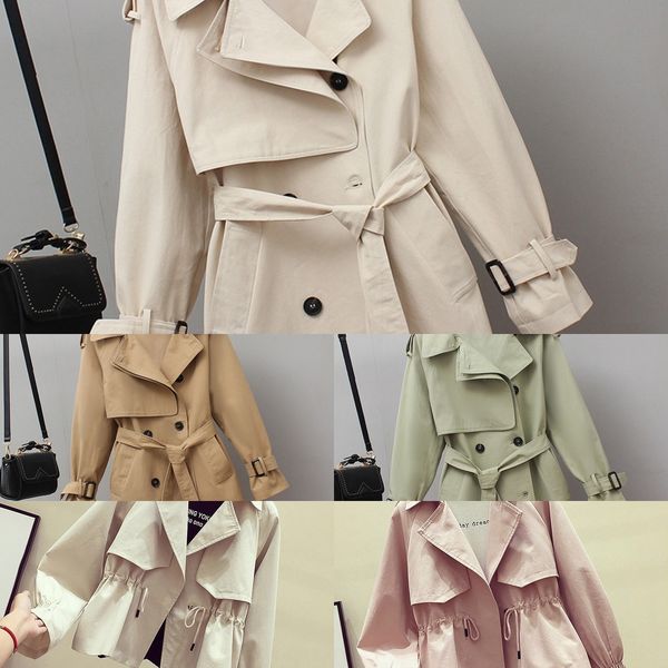 s5l35 british fashion windbreaker women's 2020 spring and autumn small waist slimming all-match short windbreaker short coat coat high, Tan;black
s5l35 british fashion windbreaker women's 2020 spring and autumn small waist slimming all-match short windbreaker short coat coat high, Tan;black