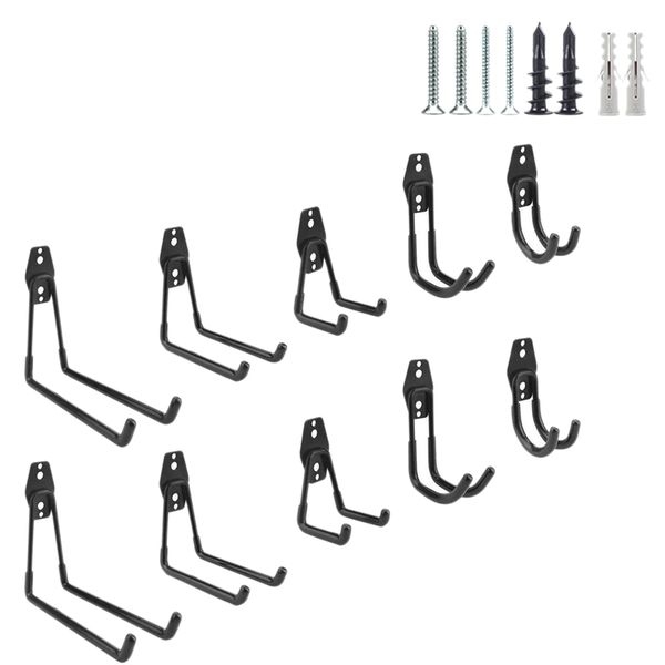 8pcs garage storage utility double hooks wall hooks for organizing power tools, ladders, bulk items, bikes, ropes and more
8pcs garage storage utility double hooks wall hooks for organizing power tools, ladders, bulk items, bikes, ropes and more