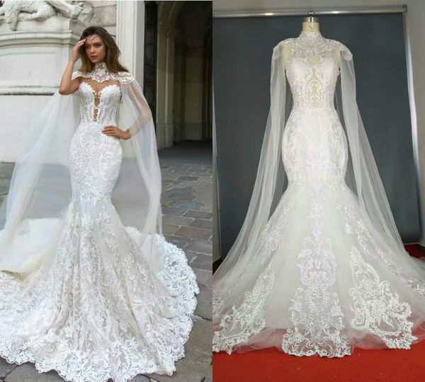 2020 luxury chapel mermaid wedding dresses with shawl sweetheart applique lace bridal gown sleeveless sweep train custom made robe de mariee, White
2020 luxury chapel mermaid wedding dresses with shawl sweetheart applique lace bridal gown sleeveless sweep train custom made robe de mariee, White