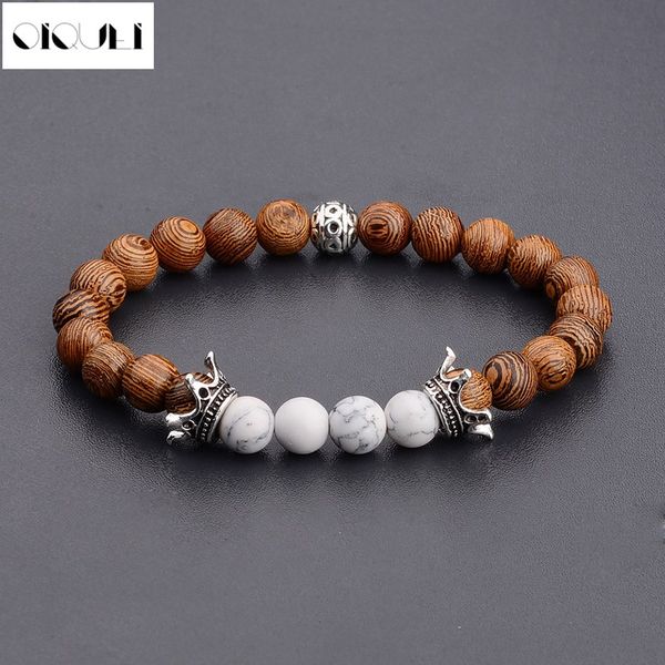 8mm wooden beaded buddha bracelet men 2020 new white natural stone silver color imperial crown charm bracelets hommes pulseras, Black
8mm wooden beaded buddha bracelet men 2020 new white natural stone silver color imperial crown charm bracelets hommes pulseras, Black