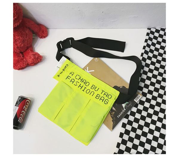 women trendy nylon shoulder bag neon green orange girl casual messenger crossbody bags hip hop chest vest pack streetwear bags
women trendy nylon shoulder bag neon green orange girl casual messenger crossbody bags hip hop chest vest pack streetwear bags