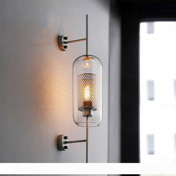 

Loft Retro Industrial Wall Lamp Glass Modern Wall Decorative Lights Kitchen Living Room Bedroom Dining Room Study Light Fixtures