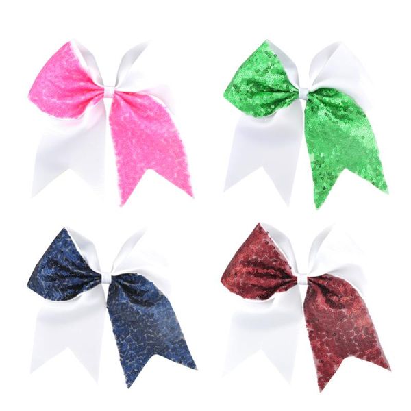 7 inch ribbon cheer bows hair clips for girls women patchwork sequin hair bow handmade hairpins barrettes kids accessories, Slivery;white
7 inch ribbon cheer bows hair clips for girls women patchwork sequin hair bow handmade hairpins barrettes kids accessories, Slivery;white