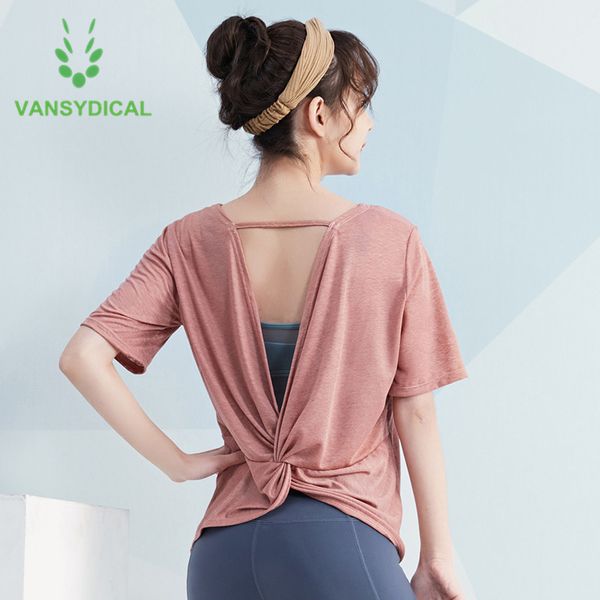 vansydical sports women yoga shirts backless gym short sleeve loose quick dry summer fitness running workout t-shirts, White;red
vansydical sports women yoga shirts backless gym short sleeve loose quick dry summer fitness running workout t-shirts, White;red