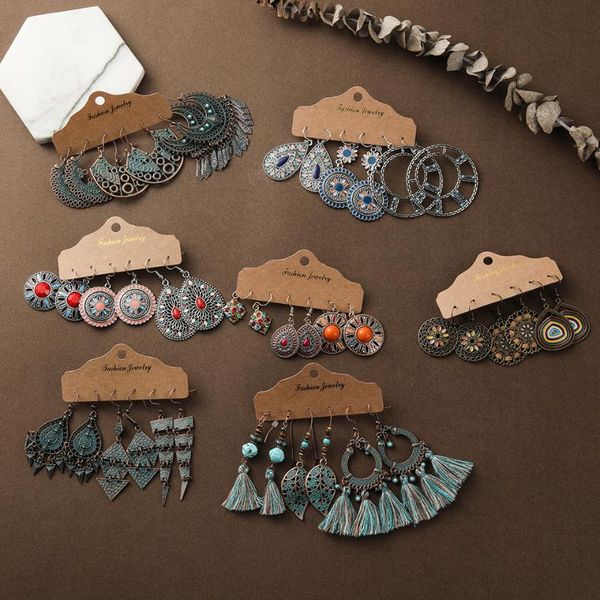 vintage mixed tassel earrings set for women bohemian brincos crystal round geometric water drop earring new female jewelry gift, Silver
vintage mixed tassel earrings set for women bohemian brincos crystal round geometric water drop earring new female jewelry gift, Silver