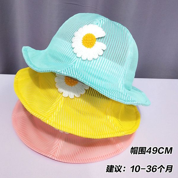 children's net breathable thin super cute summer bucket bucket new baby daisy sun hat sun protection fisherman hat, Yellow
children's net breathable thin super cute summer bucket bucket new baby daisy sun hat sun protection fisherman hat, Yellow
