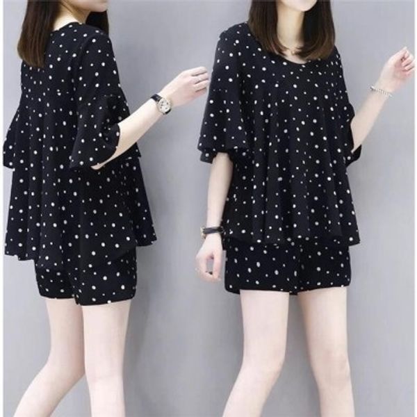 2020 summer new korean style loose and shorts short sleeve fashion casual shorts two-piece set 0092, White;black
2020 summer new korean style loose and shorts short sleeve fashion casual shorts two-piece set 0092, White;black