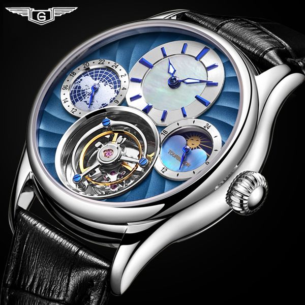 guanqin 2019 real tourbillon mechanical hand wind mens watches brand luxury skeleton clock men sapphire relogio masculino j190706, Slivery;brown
guanqin 2019 real tourbillon mechanical hand wind mens watches brand luxury skeleton clock men sapphire relogio masculino j190706, Slivery;brown
