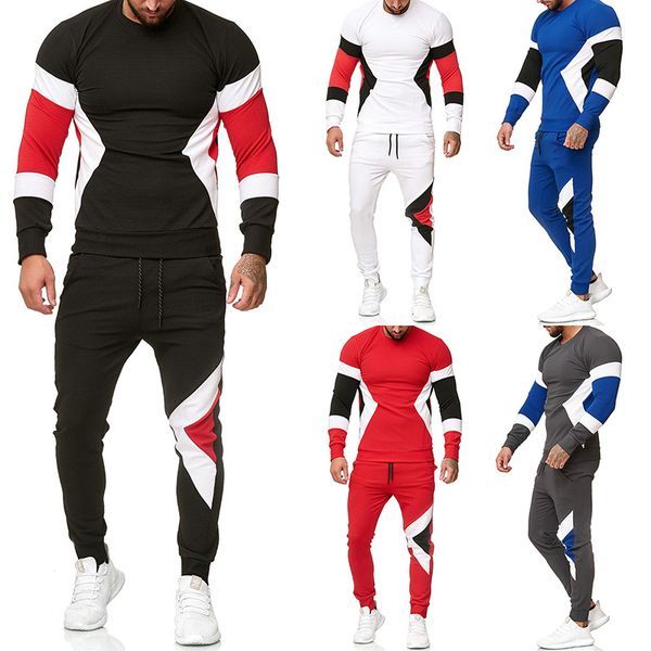 2 pieces set men slim casual tracksuit round neck color matching three-dimensional sports casual suit mens sportsuit two piece, Gray
2 pieces set men slim casual tracksuit round neck color matching three-dimensional sports casual suit mens sportsuit two piece, Gray