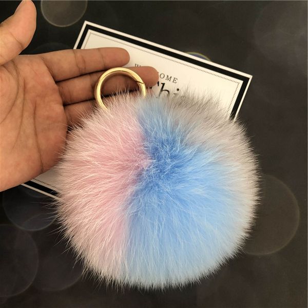 13cm/5" grey/pink/blue- real fox fur ball pompom handbag keychain phone pendant gift, Silver
13cm/5" grey/pink/blue- real fox fur ball pompom handbag keychain phone pendant gift, Silver