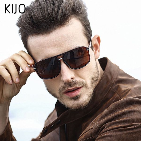 kijo new retro fashion gradient men's cool square sunglasses driving brand design high-end sunglasses, White;black
kijo new retro fashion gradient men's cool square sunglasses driving brand design high-end sunglasses, White;black