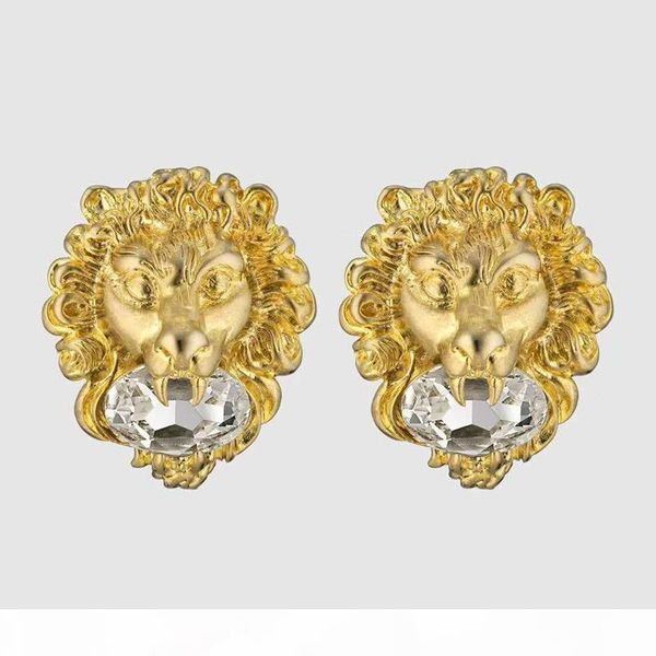 new fashion trendy women earrings yellow gold plated clear cz lion head earrings for girls women nice gift for friends, Golden;silver
new fashion trendy women earrings yellow gold plated clear cz lion head earrings for girls women nice gift for friends, Golden;silver
