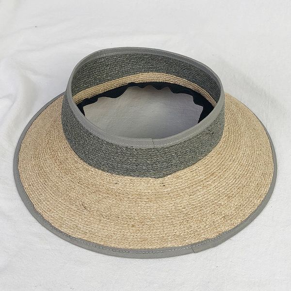 empty lafite female no-sun sun-proof leaking cap straw-woven straw straw hat empty-sun hat, Blue;gray
empty lafite female no-sun sun-proof leaking cap straw-woven straw straw hat empty-sun hat, Blue;gray