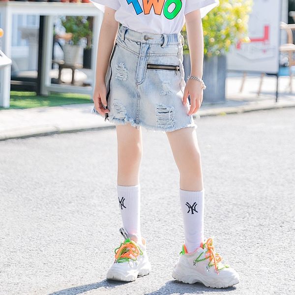 marcos girl's summer 2020 denim skirt new korean style children's western style hole girl's denim skirt, Blue
marcos girl's summer 2020 denim skirt new korean style children's western style hole girl's denim skirt, Blue