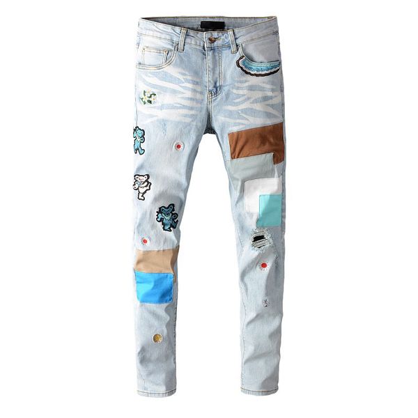 Designer Men's Jeans 2020 New Arrival Mens Full Length Fashion Embroidery Pattern Trousers Men Casual Hole Zipper Fly Jean Plus Size
Designer Men's Jeans 2020 New Arrival Mens Full Length Fashion Embroidery Pattern Trousers Men Casual Hole Zipper Fly Jean Plus Size