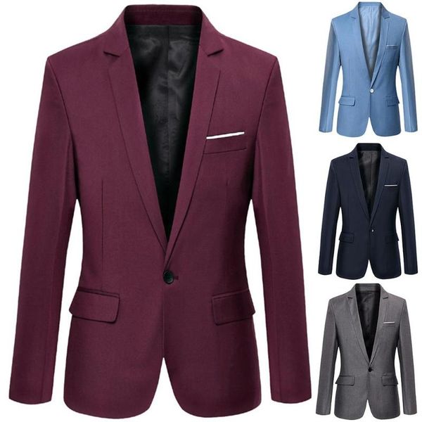 men business blazers spring autumn formal men's coat male fashion solid color blazer long sleeve lapel s-lim and fits suit, White;black
men business blazers spring autumn formal men's coat male fashion solid color blazer long sleeve lapel s-lim and fits suit, White;black