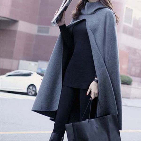 mid-length shawl cloak wool windbreaker wool autumn and winter new hooded woolen cloak windbreaker coat women's woolen coat, Black
mid-length shawl cloak wool windbreaker wool autumn and winter new hooded woolen cloak windbreaker coat women's woolen coat, Black