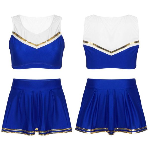 women adults dance performance cheerleader costume uniform outfit v neck sleeveless vest crop with high waist pleated skirt, Black;red
women adults dance performance cheerleader costume uniform outfit v neck sleeveless vest crop with high waist pleated skirt, Black;red