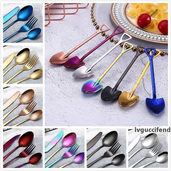 8 colors high-grade cutlery flatware creative spoon fork knife teaspoon sets cutlery stainless steel flatware set kitchen accessories
8 colors high-grade cutlery flatware creative spoon fork knife teaspoon sets cutlery stainless steel flatware set kitchen accessories