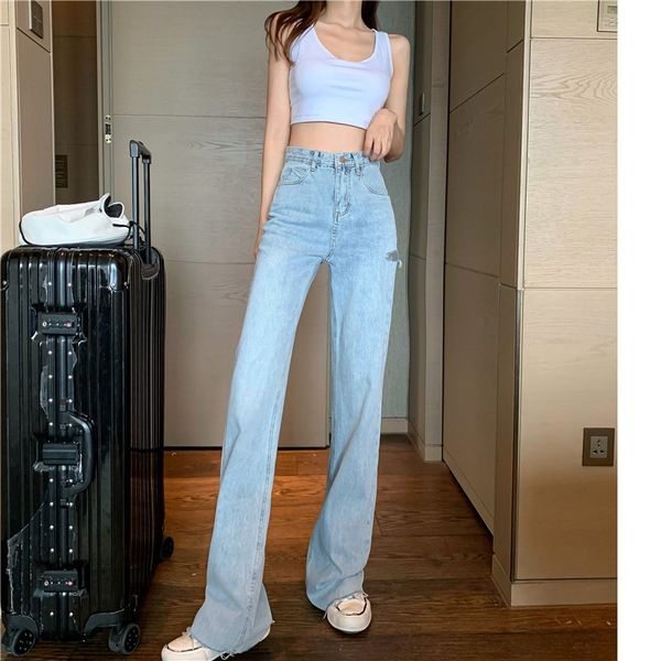 hole boot cut jeans for women high waist vintage denim pants wide leg straight long femme trousers casual female boyfriend jeans, Blue
hole boot cut jeans for women high waist vintage denim pants wide leg straight long femme trousers casual female boyfriend jeans, Blue