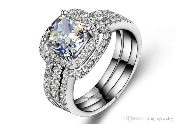 choucong cushion cut 8mm stone diamond 10kt white gold filled 3-in-1 engagement wedding ring set size 5-11 gift, Slivery;golden
choucong cushion cut 8mm stone diamond 10kt white gold filled 3-in-1 engagement wedding ring set size 5-11 gift, Slivery;golden