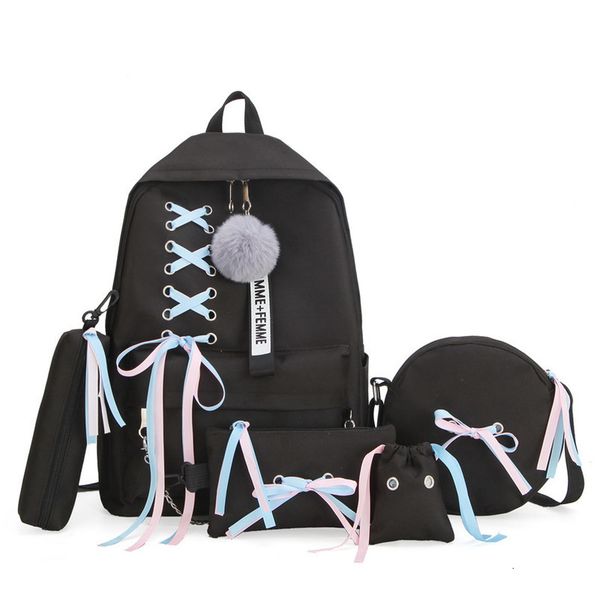 litthing 2020 school bag for teenage solid backpack schoolbag women student bag black lace bow bundle backpack drop shipping
litthing 2020 school bag for teenage solid backpack schoolbag women student bag black lace bow bundle backpack drop shipping