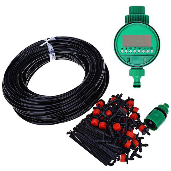 25m diy mini drip irrigation system plant self automatic watering timer garden hose kits with adjustable dripper
25m diy mini drip irrigation system plant self automatic watering timer garden hose kits with adjustable dripper