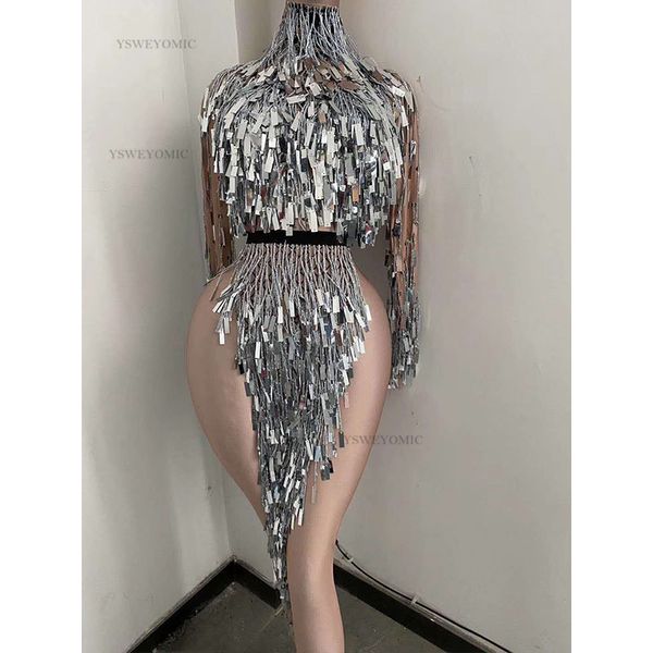 stage wear performance costumes flashing silver sequins fringe short women dancer show high-collar outfit birthday long sleeves dress, Black;red
stage wear performance costumes flashing silver sequins fringe short women dancer show high-collar outfit birthday long sleeves dress, Black;red
