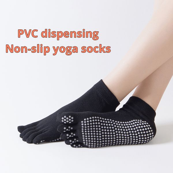 sport socks pvc dispensing non-slip yoga socks with fingers rainbow color for yoga fitness workout running solid, Black
sport socks pvc dispensing non-slip yoga socks with fingers rainbow color for yoga fitness workout running solid, Black