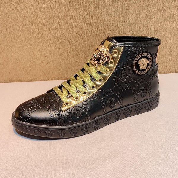 2020r luxury custom medusa embossed leather comfortable high-casual men's short boots,and fashionable wild lace-up sne, Black
2020r luxury custom medusa embossed leather comfortable high-casual men's short boots,and fashionable wild lace-up sne, Black