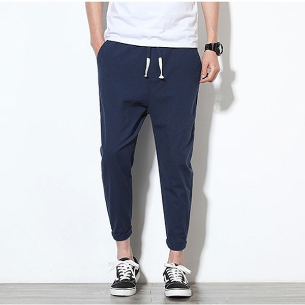 2020 summer men's linen pants solid color ankle-length casual pants male fashion streetwear men linen pencil trousers cx200728, Black
2020 summer men's linen pants solid color ankle-length casual pants male fashion streetwear men linen pencil trousers cx200728, Black
