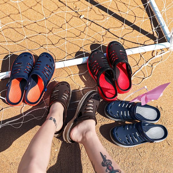 summer sandals for beach sports 2020 men's slip-on shoes slippers male crocks crocse quick dry casual home slippers, Black
summer sandals for beach sports 2020 men's slip-on shoes slippers male crocks crocse quick dry casual home slippers, Black