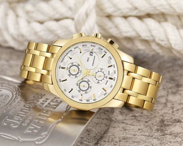 six stitches luxury mens watches waterproof all dial work quartz watch designer watches ts 1853 brand steel strap mens fashion accessories, Slivery;brown 
six stitches luxury mens watches waterproof all dial work quartz watch designer watches ts 1853 brand steel strap mens fashion accessories, Slivery;brown