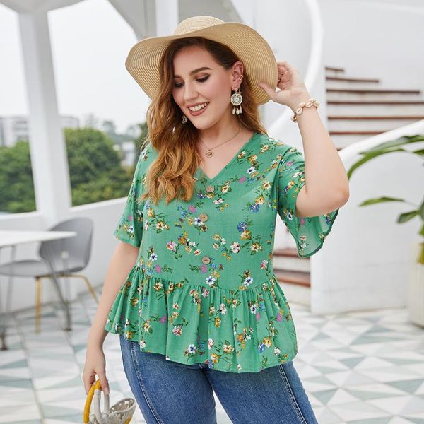 women's blouses & shirts doib plus size blouse shirt floral print v neck ruffle hem 2021 summer office lady elegent xl 2xl 3xl 4xl, White
women's blouses & shirts doib plus size blouse shirt floral print v neck ruffle hem 2021 summer office lady elegent xl 2xl 3xl 4xl, White