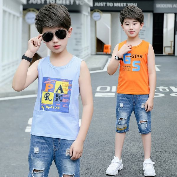 men's summer 2020 new boy's children's sleeveless 9 medium and large children's thin t-shirt fashion vest vest 12, Blue
men's summer 2020 new boy's children's sleeveless 9 medium and large children's thin t-shirt fashion vest vest 12, Blue