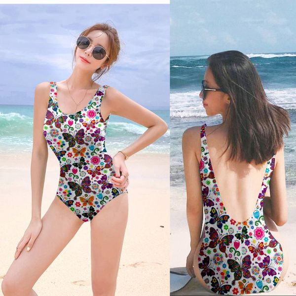 wamni halter crop v-shaped backless one-piece swimsuit floral pattern summer beach sports swimsuit plus size, White;black
wamni halter crop v-shaped backless one-piece swimsuit floral pattern summer beach sports swimsuit plus size, White;black