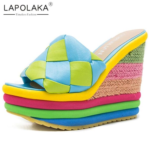 lapolaka 2020 new design big size 43 wedge high heels colorful shoes woman slippers slip on platform ins summer slippers, Black
lapolaka 2020 new design big size 43 wedge high heels colorful shoes woman slippers slip on platform ins summer slippers, Black