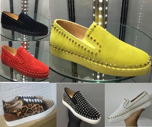 2019 new designer sneakers red bottom shoe low cut suede spike luxury shoes for men and women shoes party wedding crystal leather sneakers, Black
2019 new designer sneakers red bottom shoe low cut suede spike luxury shoes for men and women shoes party wedding crystal leather sneakers, Black
