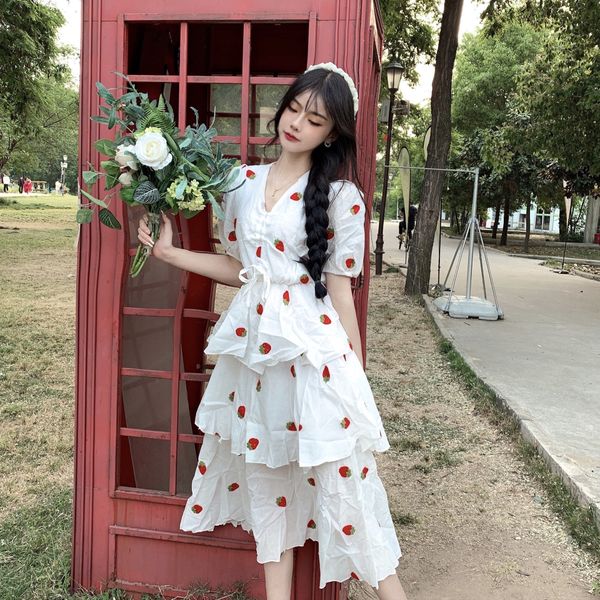 x4onm 2020 women's smart smoked french internet celebrity women's mori waist-cut small dress strawberry pattern cake skirt strawbe, Black;gray
x4onm 2020 women's smart smoked french internet celebrity women's mori waist-cut small dress strawberry pattern cake skirt strawbe, Black;gray