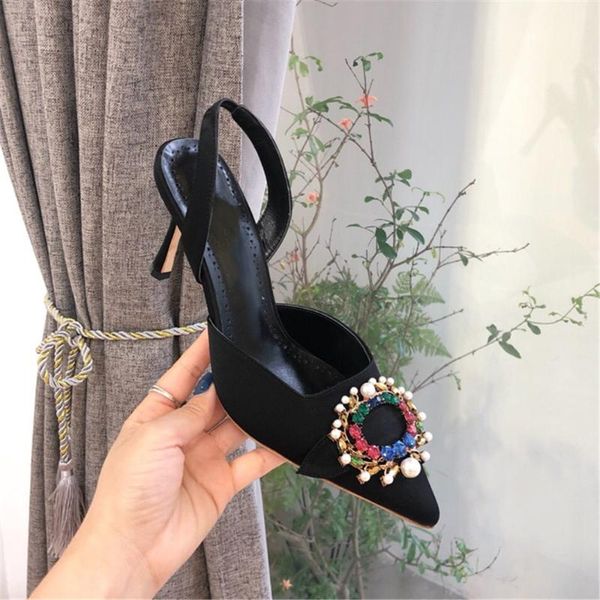 dress shoes faux suede/silk pearl decoration women's heels summer fashion party/wedding high mature ladies, Black
dress shoes faux suede/silk pearl decoration women's heels summer fashion party/wedding high mature ladies, Black