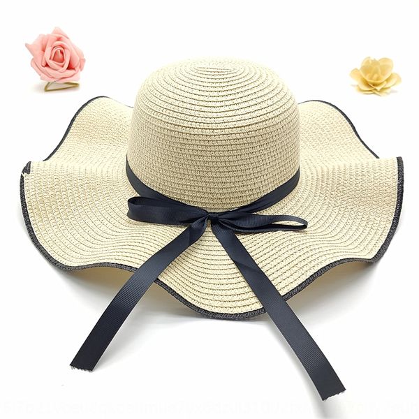 women's korean style big edge women's korean da bian mao sun summer sunscreen beach wavy edge sun hat tourism holiday beach hat, Blue;gray
women's korean style big edge women's korean da bian mao sun summer sunscreen beach wavy edge sun hat tourism holiday beach hat, Blue;gray