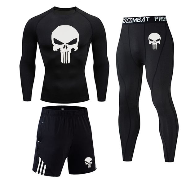 marvel skull gym clothing men's compression dry tights long-sleeved t-shirt running shorts sports underwear new winter jogging, Black;blue 
marvel skull gym clothing men's compression dry tights long-sleeved t-shirt running shorts sports underwear new winter jogging, Black;blue