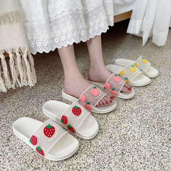 women korean style cartoon fruits transparent slippers joker outer wear flat non-slip indoor female slippers concise comfortable, Black
women korean style cartoon fruits transparent slippers joker outer wear flat non-slip indoor female slippers concise comfortable, Black